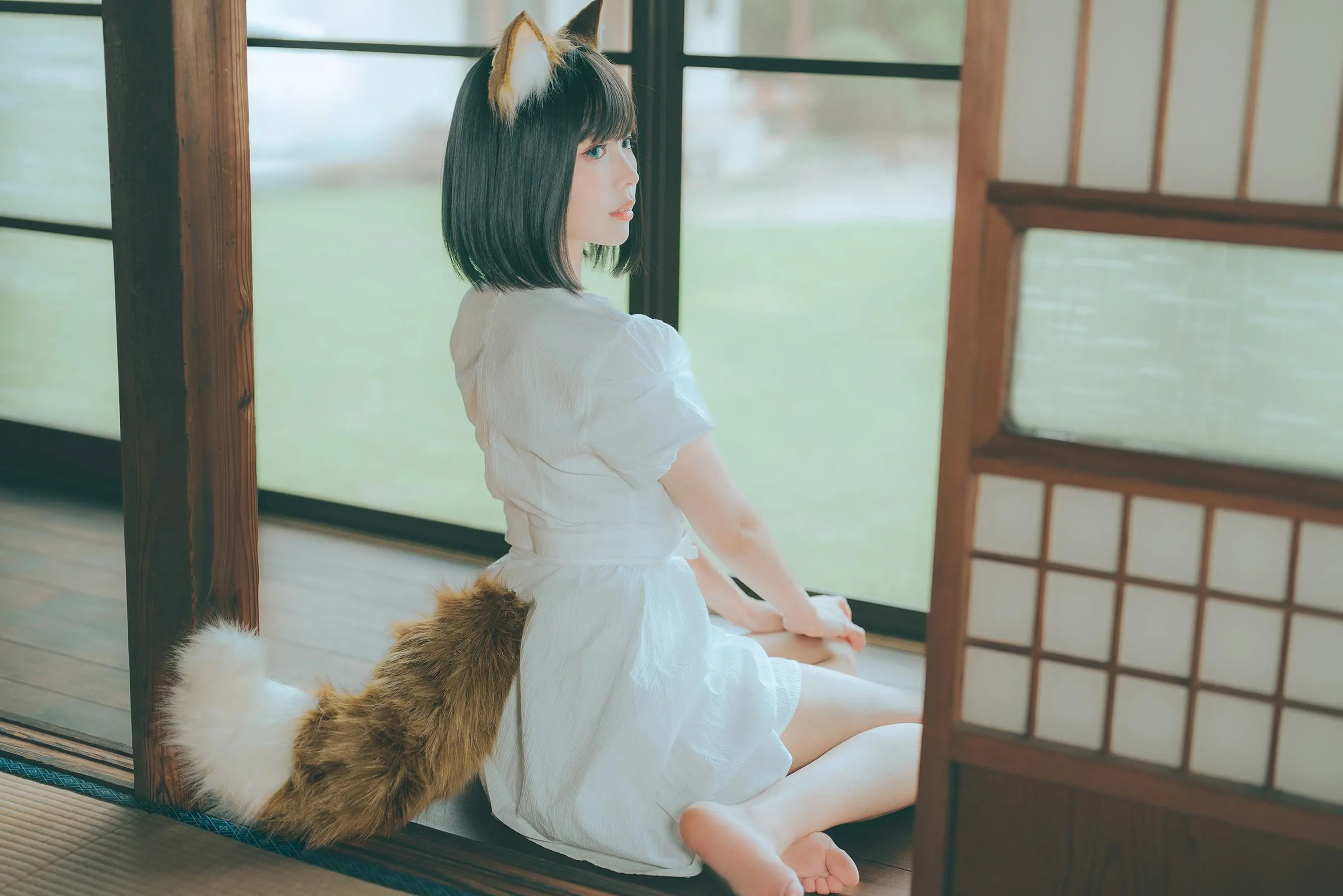ElyEE子 – NO.114 2023.July B-Dongitsune ~White dress 白洋裝狐少女 [60P]插图2